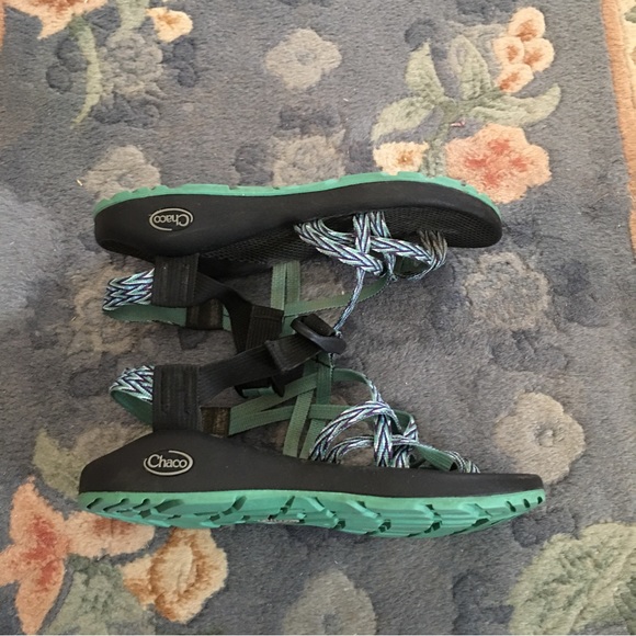 Chaco ZX2 Sport Sandals Womens Sz W8 Blue Multi Strappy Hiking Outdoor Sandals - Picture 5 of 10